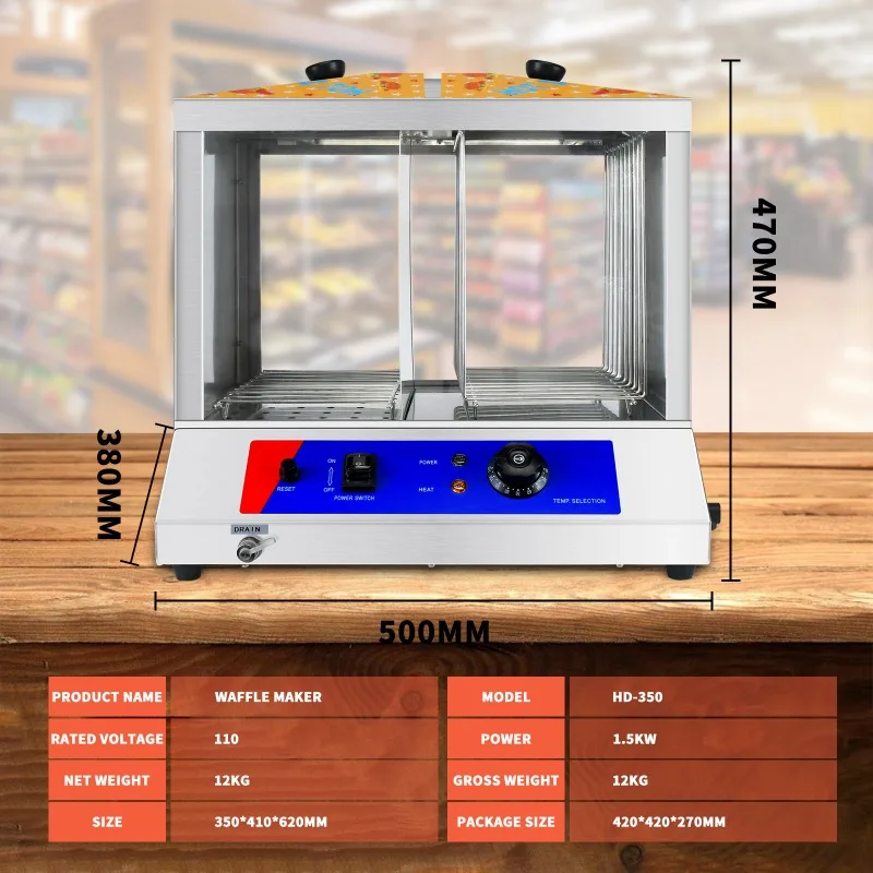 Commercial Hot Dog Insulation Cabinet Electric Insulation Food Board Food Display Cabinet Fried Chicken Wings