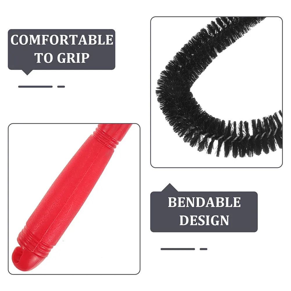 

2Pcs Flexible Cleaning Brush Nylon Portable Cleaner for Drain Pipes Bottles Vases Kitchen Coil Vent Dryer Cleaner
