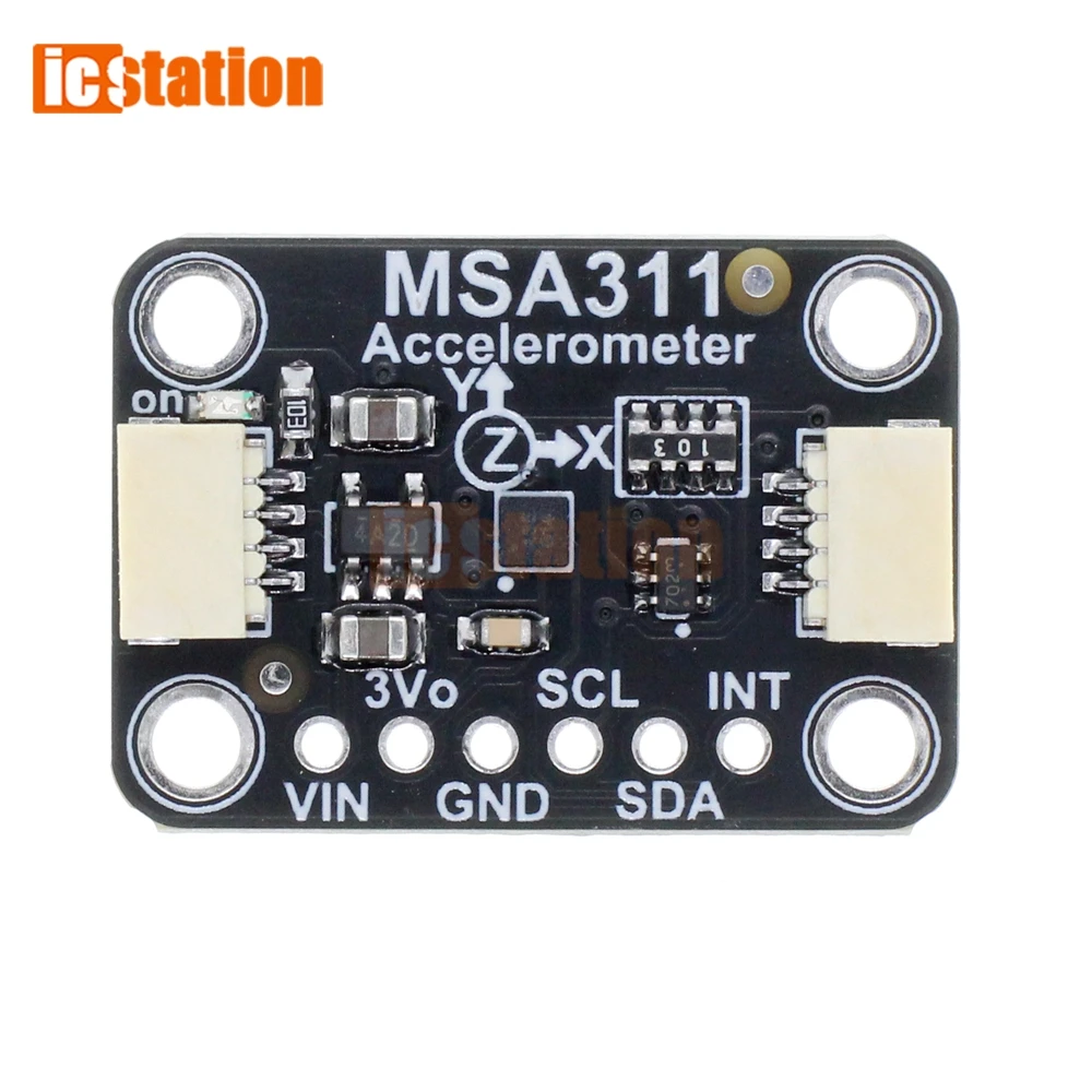 MSA311 Triaxial Accelerometer Compatible with STEMMA QT/For Qwiic low power consumption 3-axis Acceleration Sensor Module DC3-5V