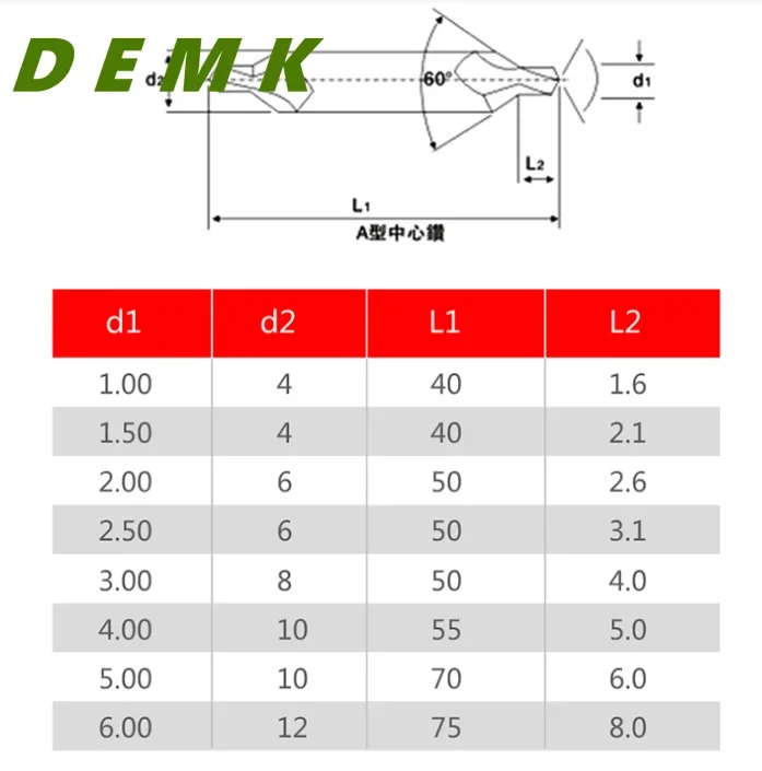 HRC60 Tungsten Steel Center Drills 60 Degree Carbide Spot Drill Type A 0.5 1 2.0 3 3.15 Double-head Metal Drill Bit CNC Tools