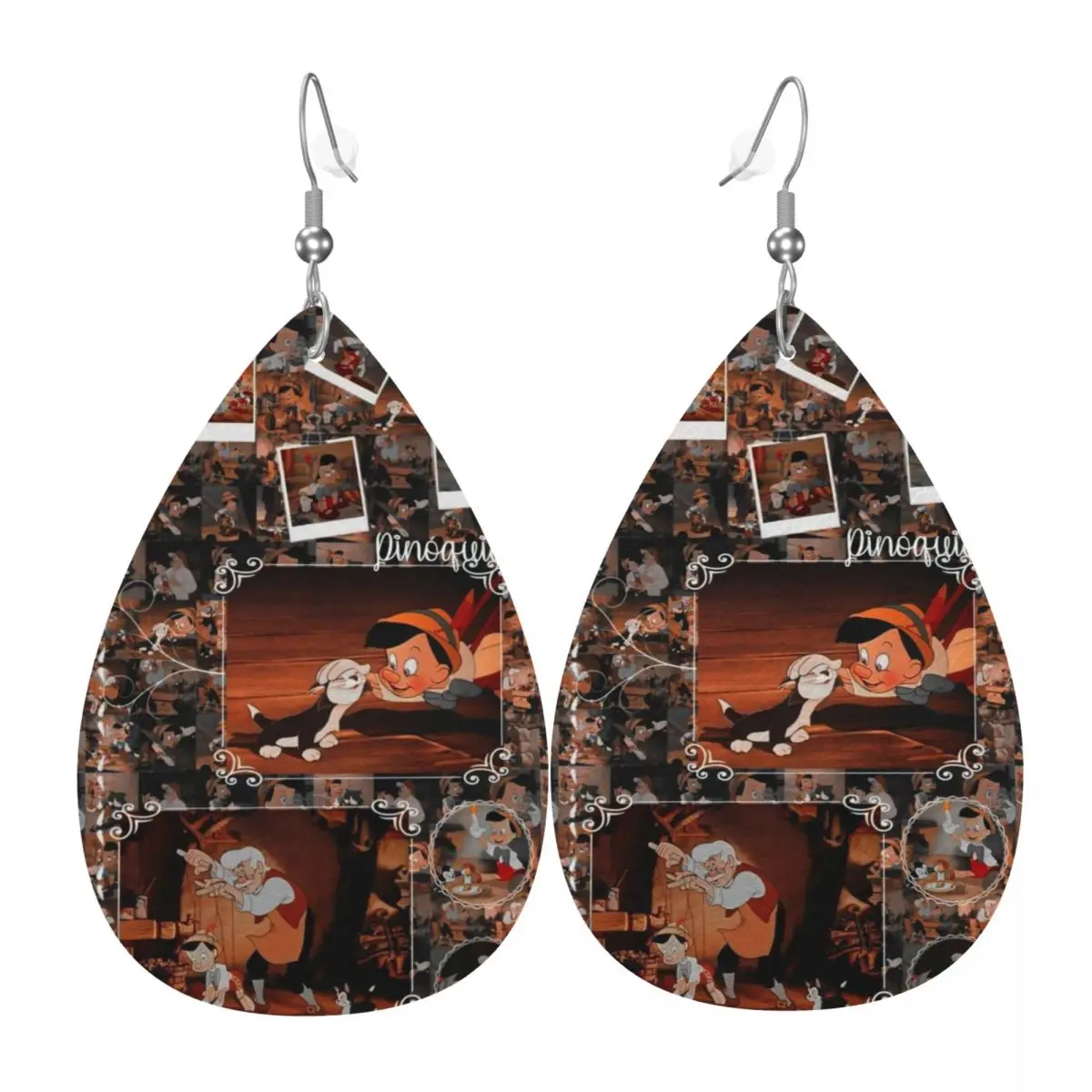 

Кожаные серьги-подвески в виде Пиноккио для женщин, в форме капли, ювелирные аксессуары