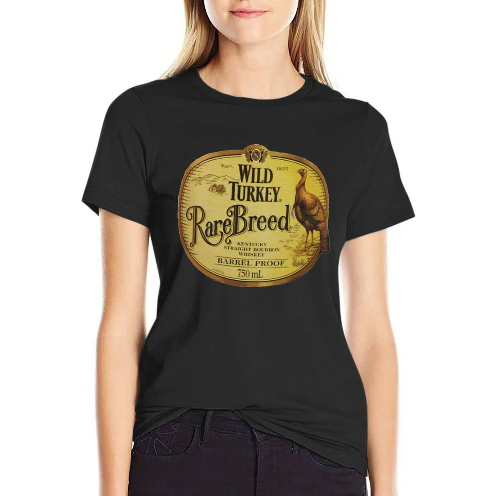 Breed-Rare Classic Vintage Wild-Turkey T-Shirt summer clothes blanks customizeds oversized workout shirts for Women