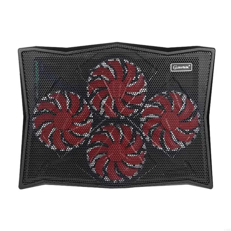 Ventilador enfriador para ordenador portátil para juegos C90F ajustable con 2 puertos USB, almohadilla refrigeración para