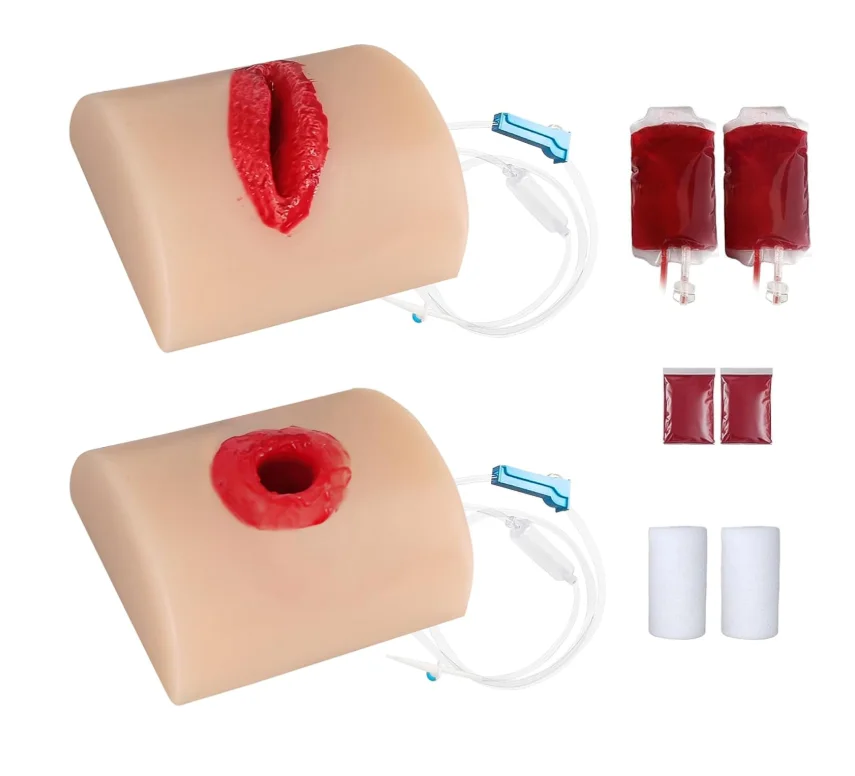 2Pcs Wound Packing Task Trainer,Stop The Bleed Training Kit,Bleeding Control Kit Trainer,, Trainer for Education