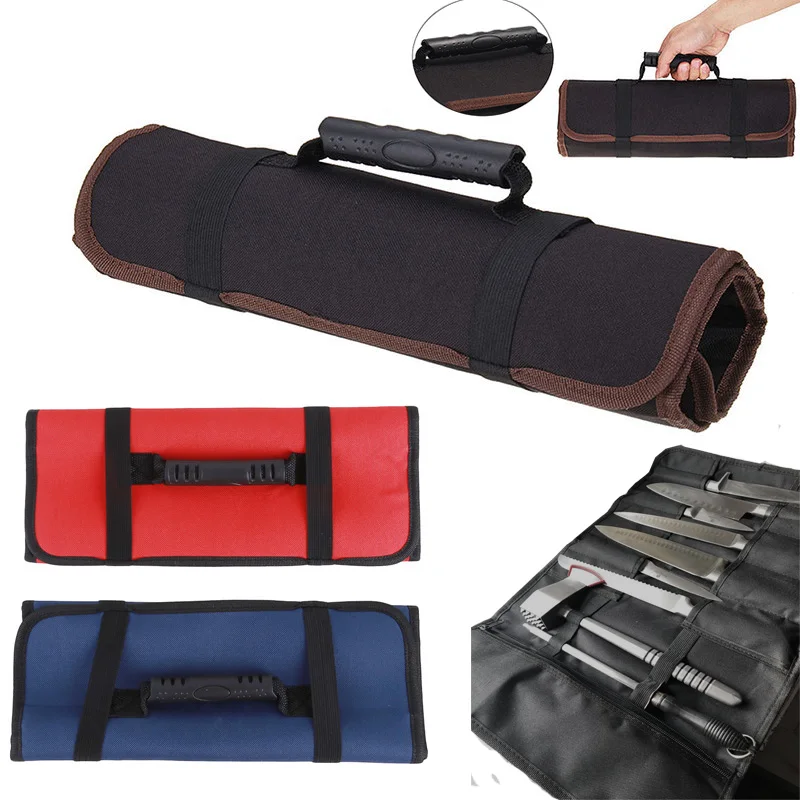 Saco de faca de chef saco de rolo carry caso saco cozinha cozinhar portátil durável bolsos de armazenamento ferramenta de corte armazenamento 58*35.5cm