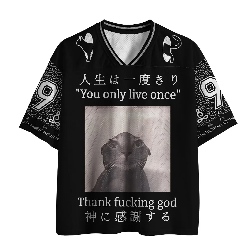 Y2K Japanese Aesthetic Cat 3D Print Breatha Quick-dry  Men's Woman T-shirt Outdoor Street Casual Fashiona Parent-child Clothing
