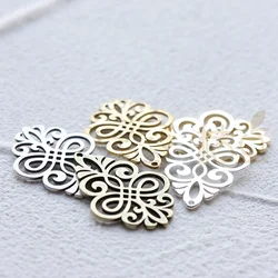 DIY Supply-Solid Brass Finding Geometry - Flower Link - 25x18mm (4667C)