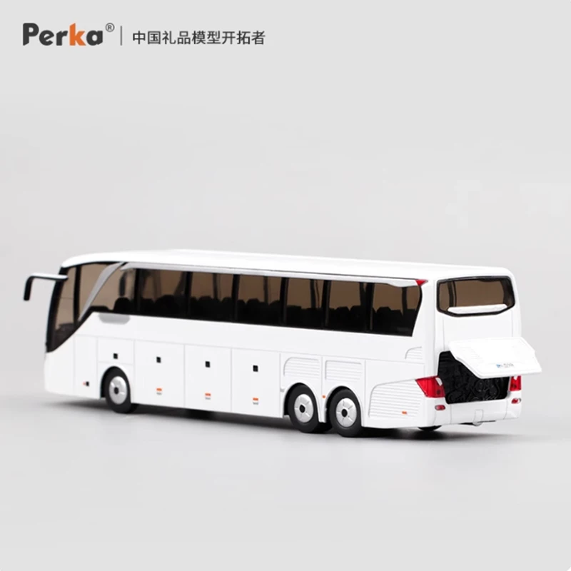 Perka Diecast escala 1:64 autobús turístico coche aleación simulación coche modelo colección clásica recuerdo exhibición adornos niño regalo juguete