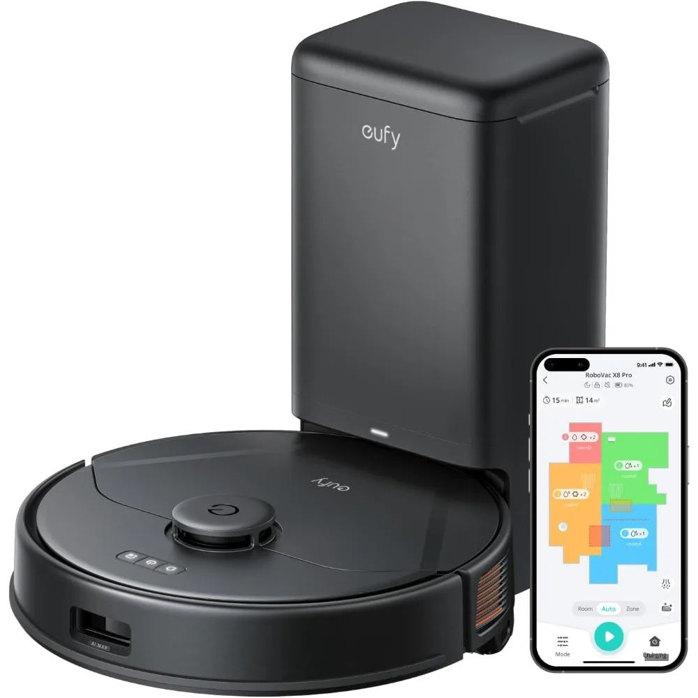 

Robot Vacuum Self-Empty Station Twin-Turbine 2X 4,000 Pa Suction 45 Days Hands-Free Cleaning Laser Pet Hair Deep Clean on Carpet