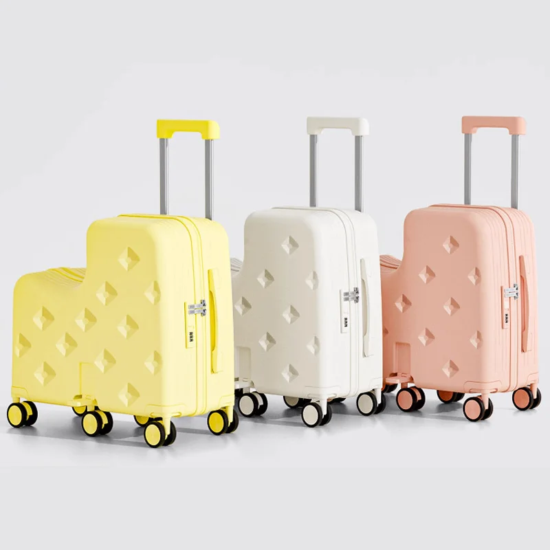 Милый набор чемоданов для детского багажа, прочный чемодан на колесиках для ПК, дорожный чемодан для багажа 18/20 дюймов с шестью колесами