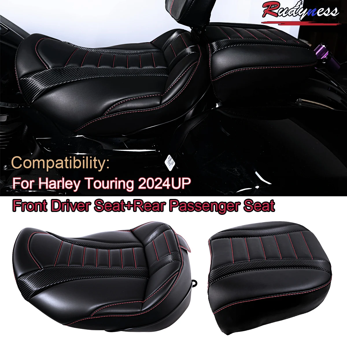 Motorcycle Solo Driver Passenger Solo Seat For Harley Touring Street Road Glide ST FLHXSE FLTRHSE 2024 2025 2026