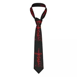 Custom Classic Christmas Christian Star Neck Ties for Party Men Jesus Red Christmas Tree Faith Gift Necktie