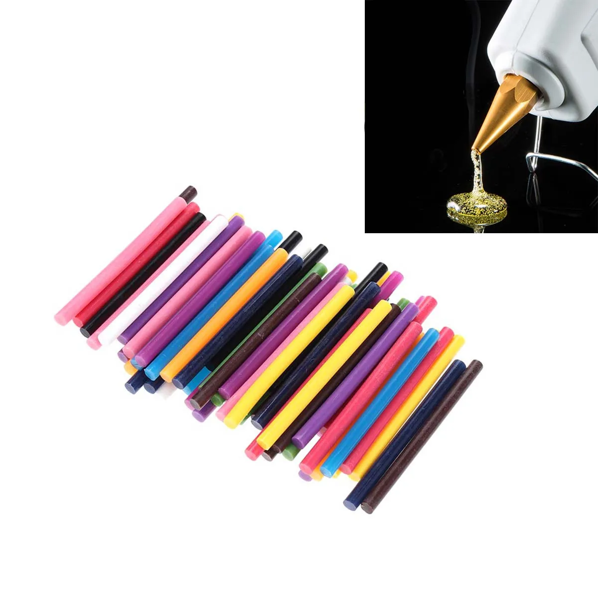 60 قطعة عالية اللزوجة صمغ يسيح بالحرارة العصي شفافة سريعة علاج لاصق Diy بها بنفسك الحرف الخشب المعادن البلاستيك الترابط #5