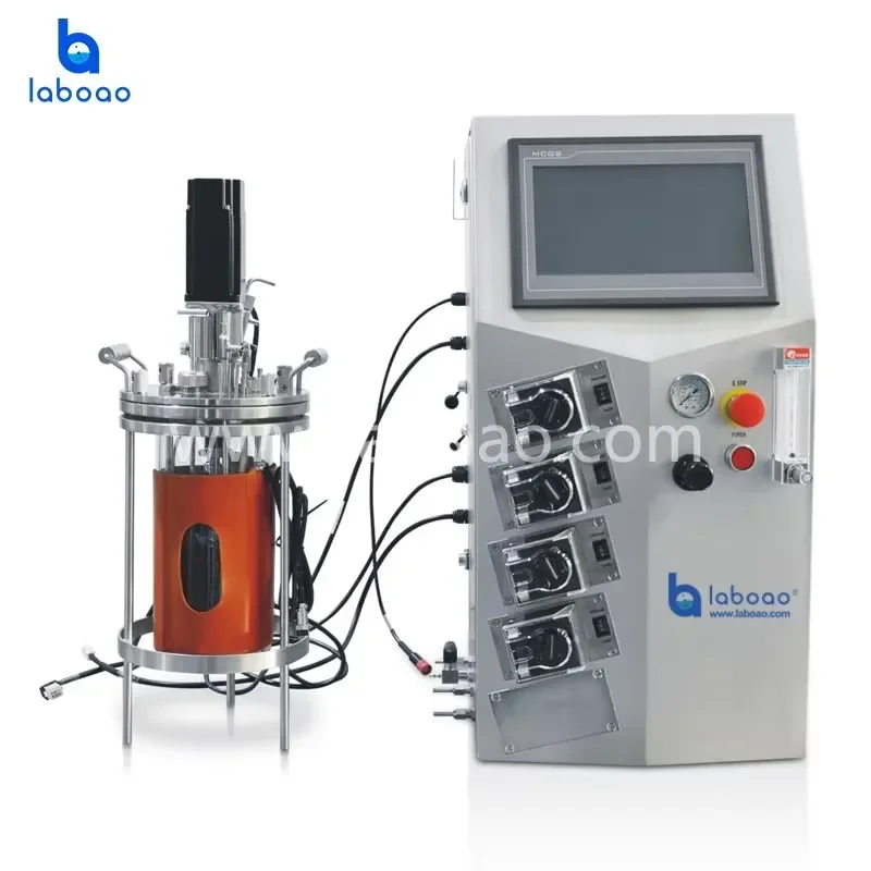 for LABOAO Off Site Sterilization All Glass Tank Fermenter Transparent Glass Fermentation Tank System for Lab