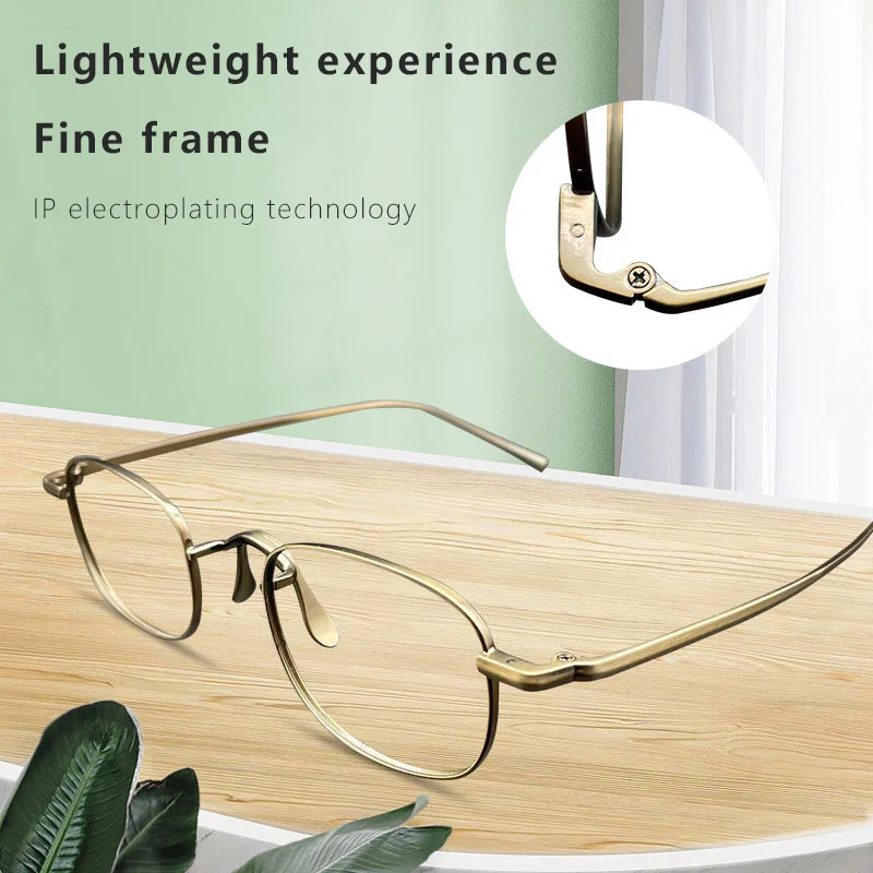 New Trend Retro Pure Titanium Man Glasses Frame Women Square Fashion Luxury Glasses Frame