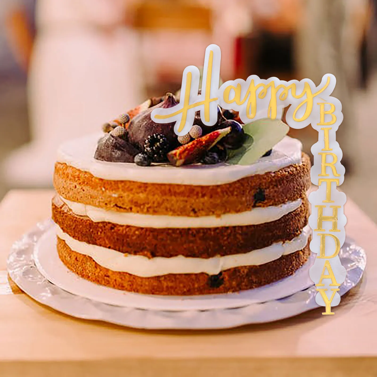 

5Pcs Premium Acrylic Cake Toppers Birthday Party Supplies Picks Decorations For Desserts Cupcakes Muffins Fruit