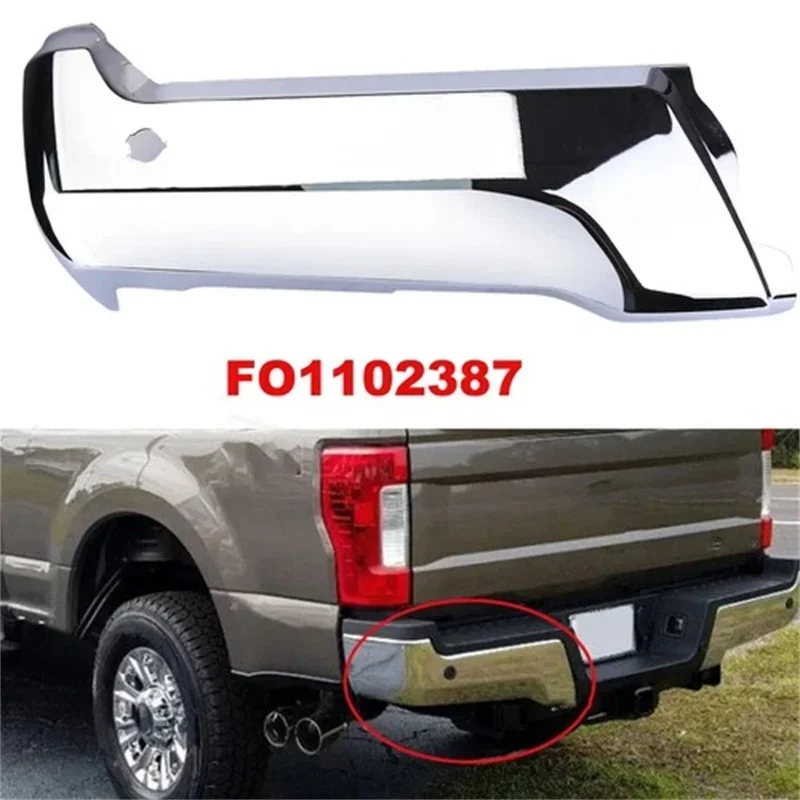 

Chrome Steel Rear Bumper End Cap RH Compatible for 2017-2019 Ford F250 F350 FO1102387