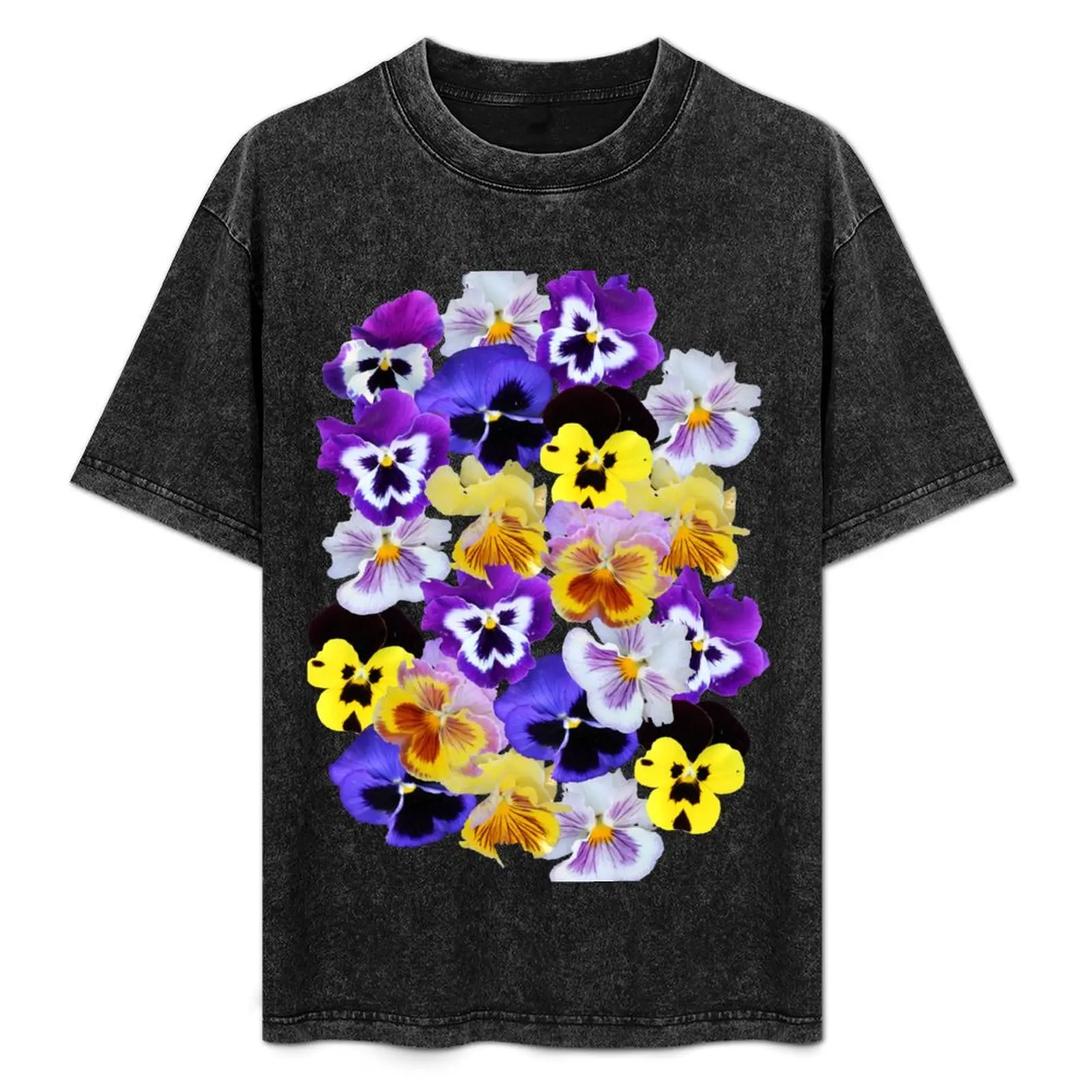 

Pansy Mixture on Violet T-Shirt Anti-Pilling Casual T-Shirt