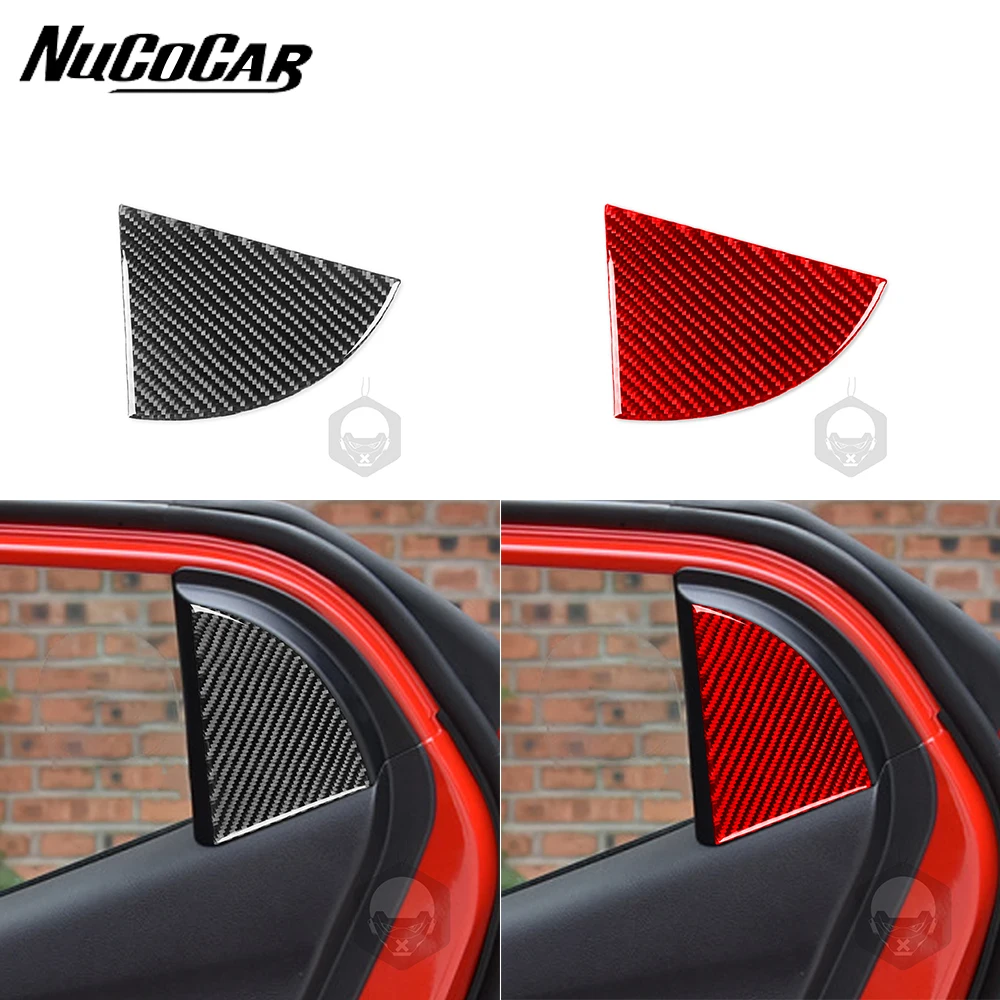 

Панель для заднего стекла Hyundai Veloster 2019-2023 из углеродного волокна, отделочная крышка, аксессуары для салона автомобиля, декоративные наклейки