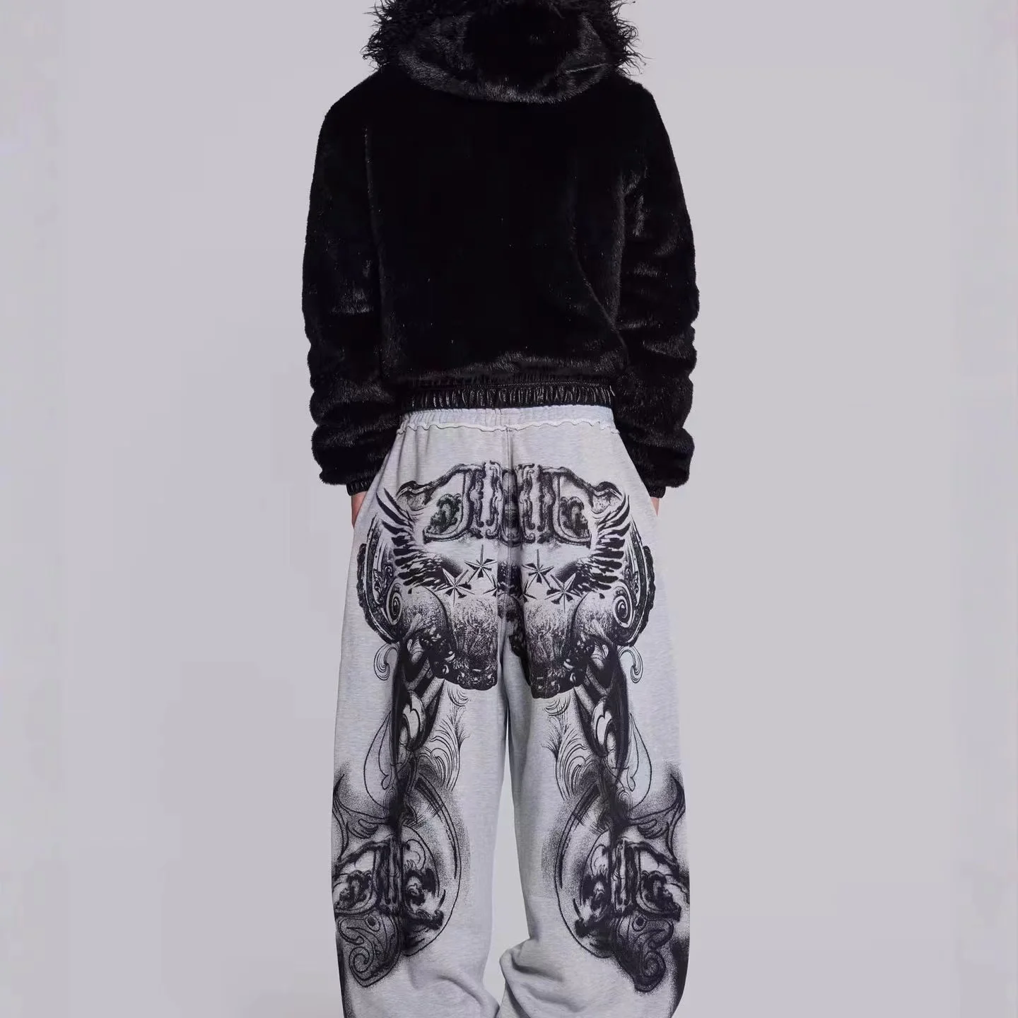 

Женские мешковатые брюки с розовым принтом Y2K в американском стиле ретро в стиле Харадзюку, спортивные брюки в стиле хип-хоп, джаз