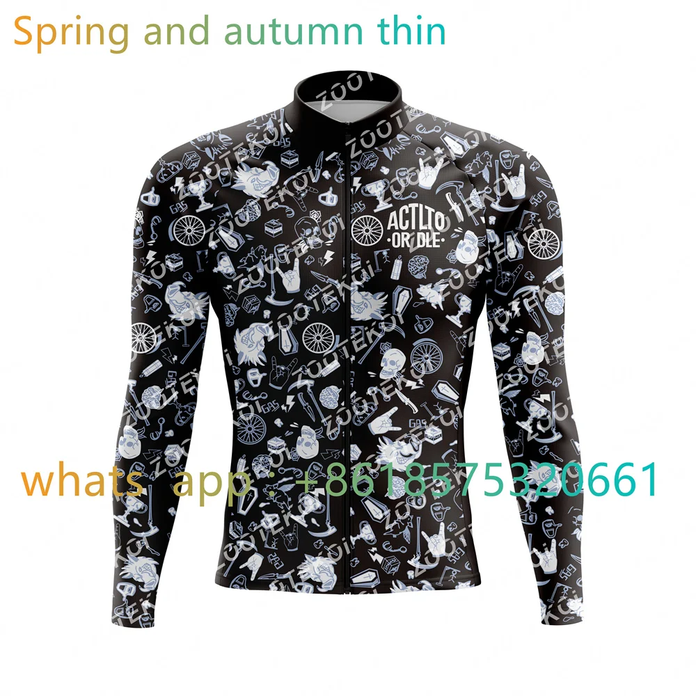 

ACTLTO OR DLE BH Team Spring Autumn Cycling Jersey Bicycle Clothing Breathable Men Short Sleeve Shirt Bike Shorts Maillot 2023