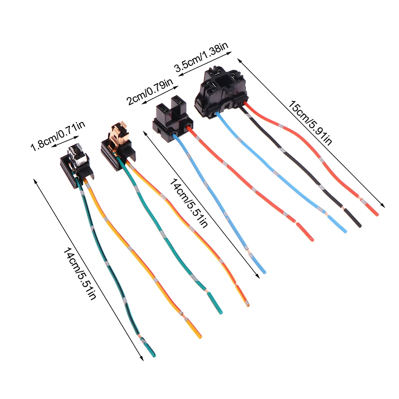 2-Piece Headlight Lamp Bulb Socket Wiring Harness Connector Adapter For H1, H7, And H4 Automotive Headlamp Applications