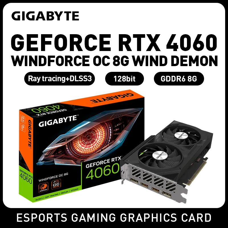 Gigabyte RTX4060 8GB New Desktop Esports Game Design Professional Graphics Independent Graphics Card Video Card