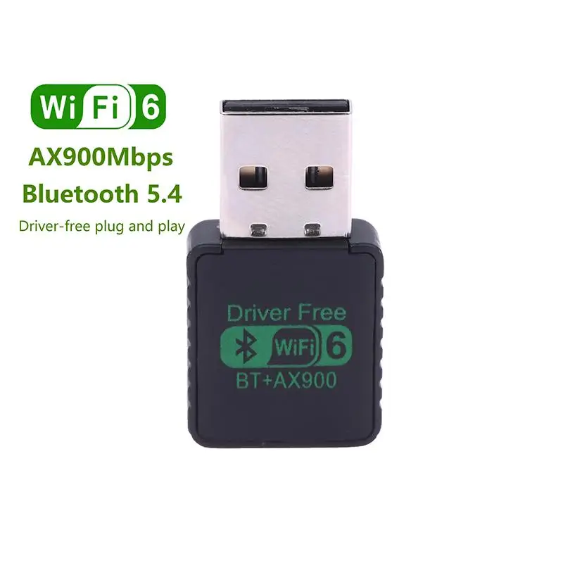 

AX900 Driver Free Dual Band 2.4/5GHz Wireless Network Card WIFI6 Bluetooth 5.4 Adapter Dual Band Signal Reception Dongle