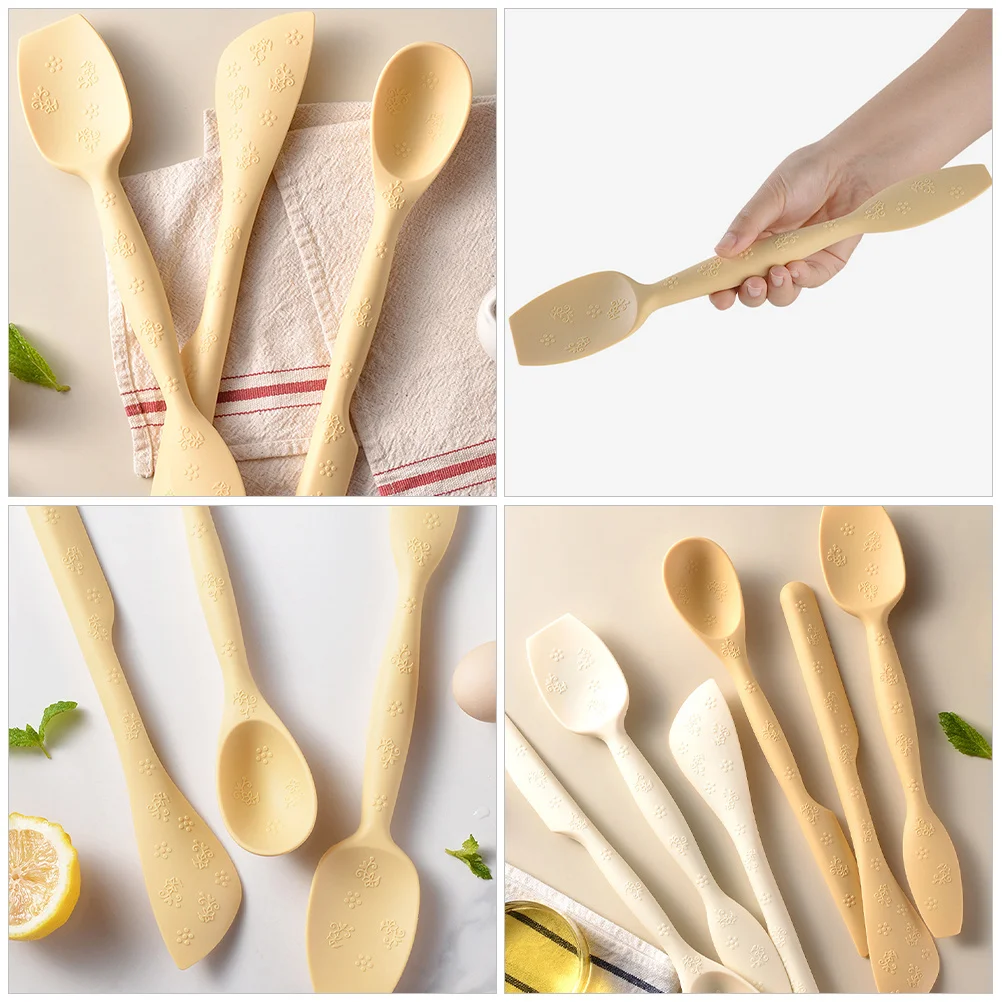 

3Pcs Baking Pastry Tools Silicone Spatula Set Multipurpose Butter Cream Spreader Non-Stick Cooking Kitchen Supply