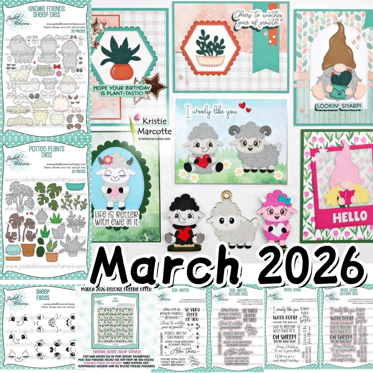 

Gnome Stitched Flower Card Mat Plants Metal Cutting Dies Sheep Faces Clear Stamps Stencil For DIY Decorating Scrapbook Card 2026