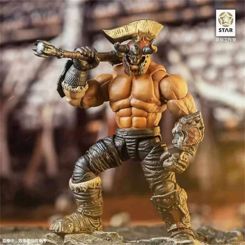 1/12 Scale Ancient Battlefield WOW Garrosh Hellscream 16cm Berserker Orc 6inch Full Set Collectible Action Figure Model Doll Toy