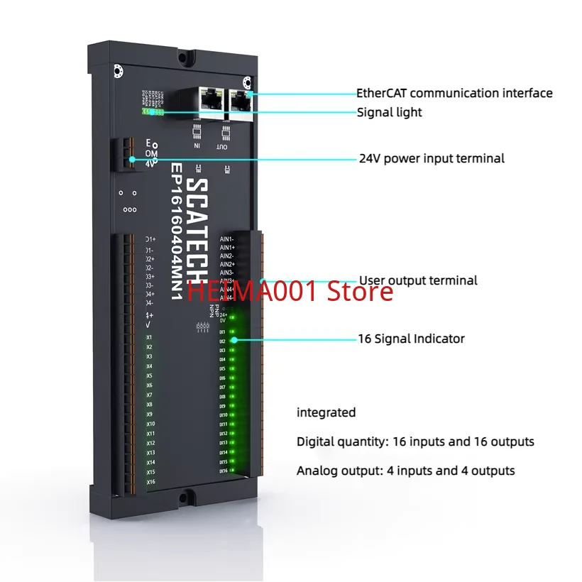 EtherCAT Remote Io Module Ethernet Distributed Bus Digital Analog Ethercat Mode Fast