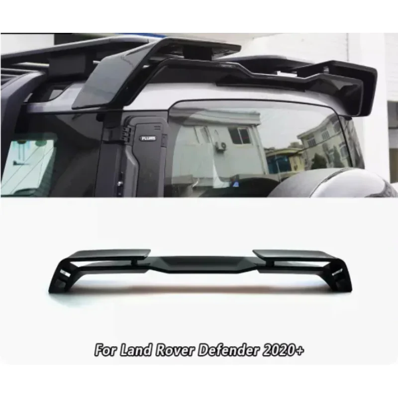 For Land Rover Defender 90 110 2020 2021 2022 2023 ABS Glossy Black  Car Rear Wing Trunk Lip Roof Double-Deck Spoiler