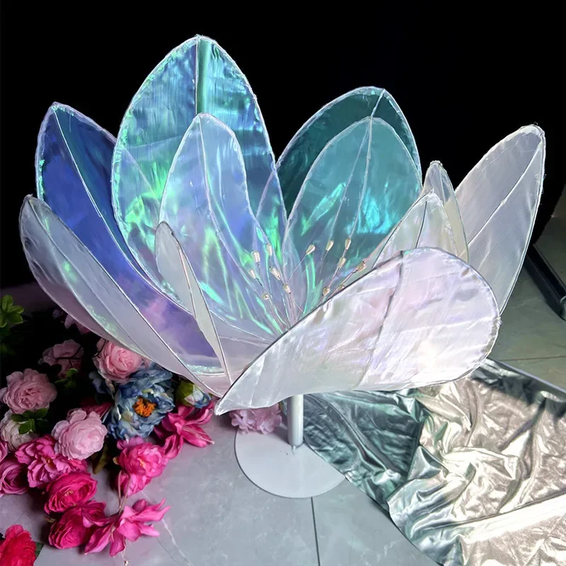 Large Symphony Flower Wedding Backdrop Decorative Floral Gauze Fabric Petal Stage Styling Arrangement for Ceremony Party