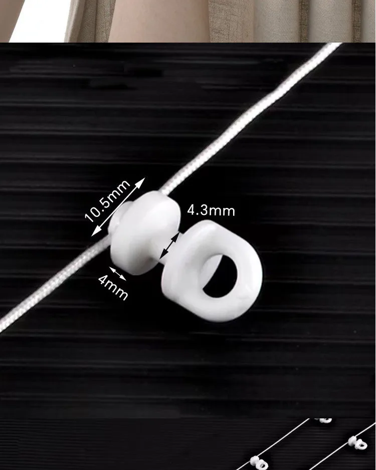 Silent S Fold Wave Curtain Track Pulley System Rail Line Runner Kabelrad Rollenhaken für Heimdekoration – Detail 6
