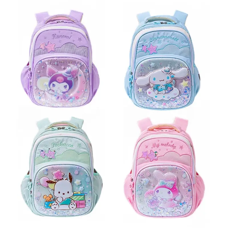 

Sanrioed Anime Kuromi My Melody Cinnamoroll Pochacco Large Capacity Backpack Cute Cartoon Student Shoulder Bag Gift for Friend