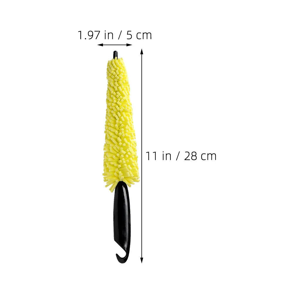 3Pcs Compact Lightweight Sponge Tire Brush Pointed Rim Cleaner for Wheels Rims Car Detailing Wheel Spoke Tire Brush Wheel