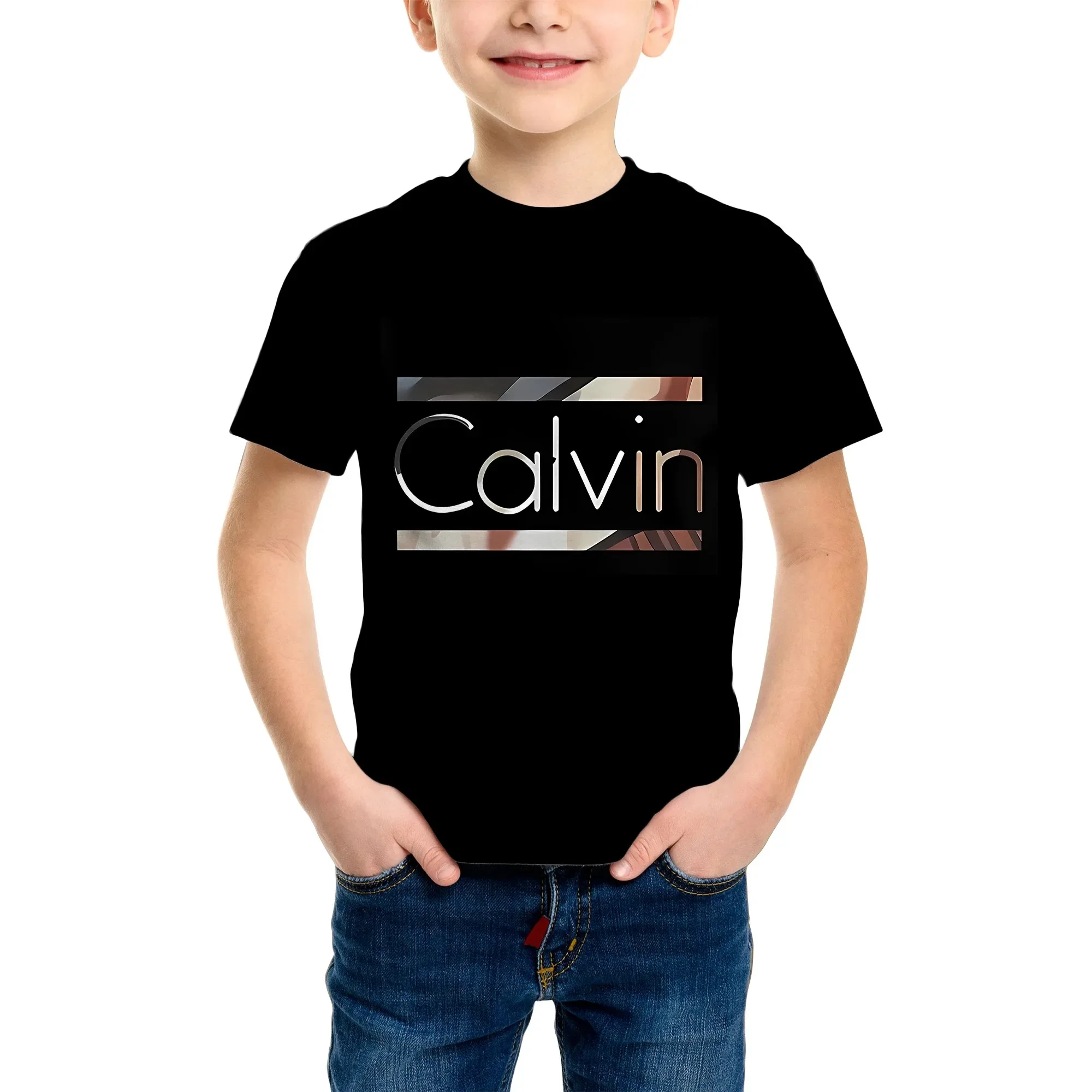 3D Pattern Printing Fashion T-Shirt Element Printing Summer New Boy Personalized Cool Tops Kids Funny T Shirt