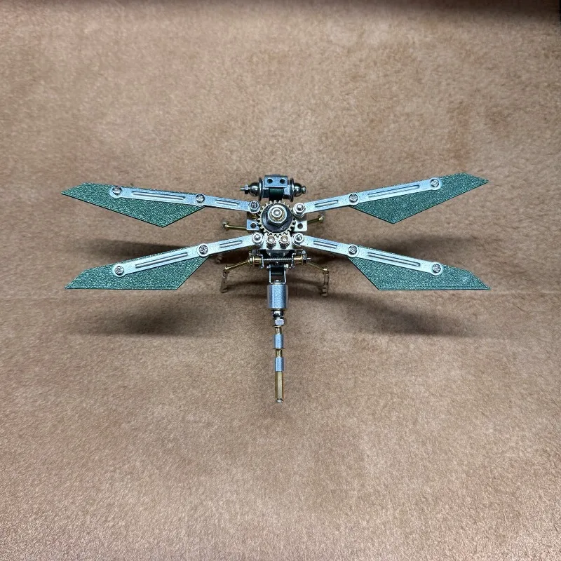 Steampunk Mechanical Dragonfly Model Front Wing Cruiser Creative Handmade DIY Assembly Toy Unzip Puzzle Birthday Gift Home Decor