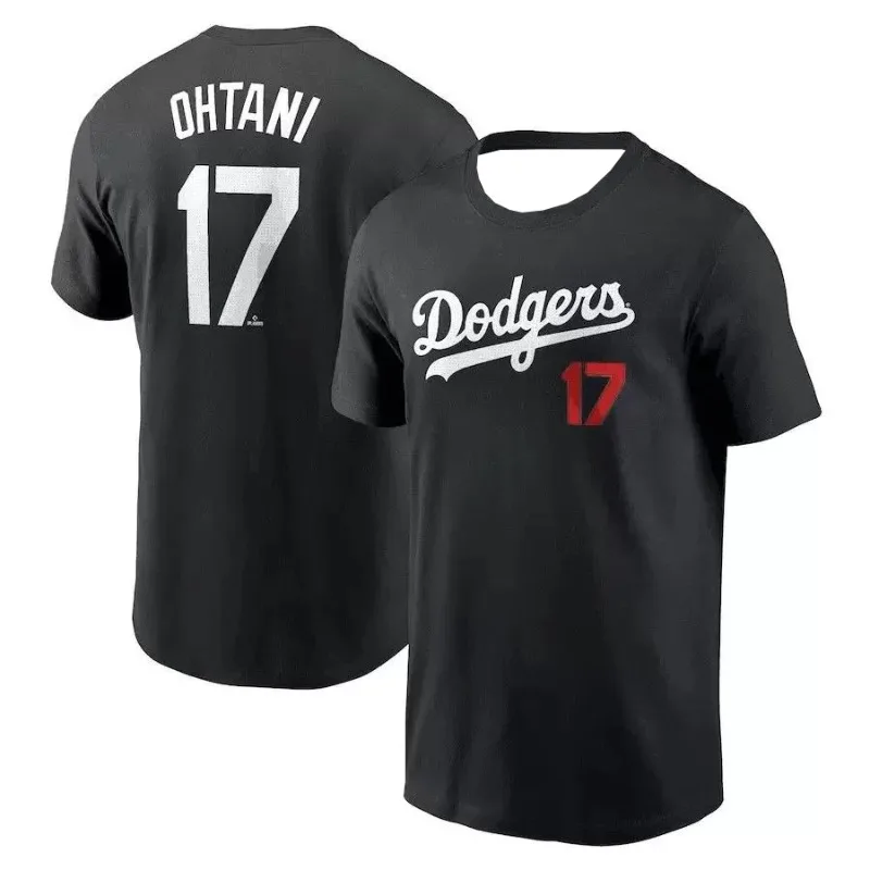 Baseball League Dodgers Los Angeles Dodgers No.17 Ohtani Shohei Ohtani short-sleeved T-shirt round neck competition sportswear