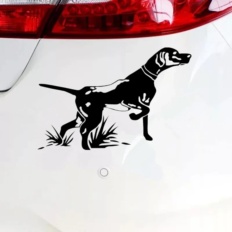Car self-adhesive stickers, fun hunting dogs, black and white, bumper and rear window beauty, scratch coverage