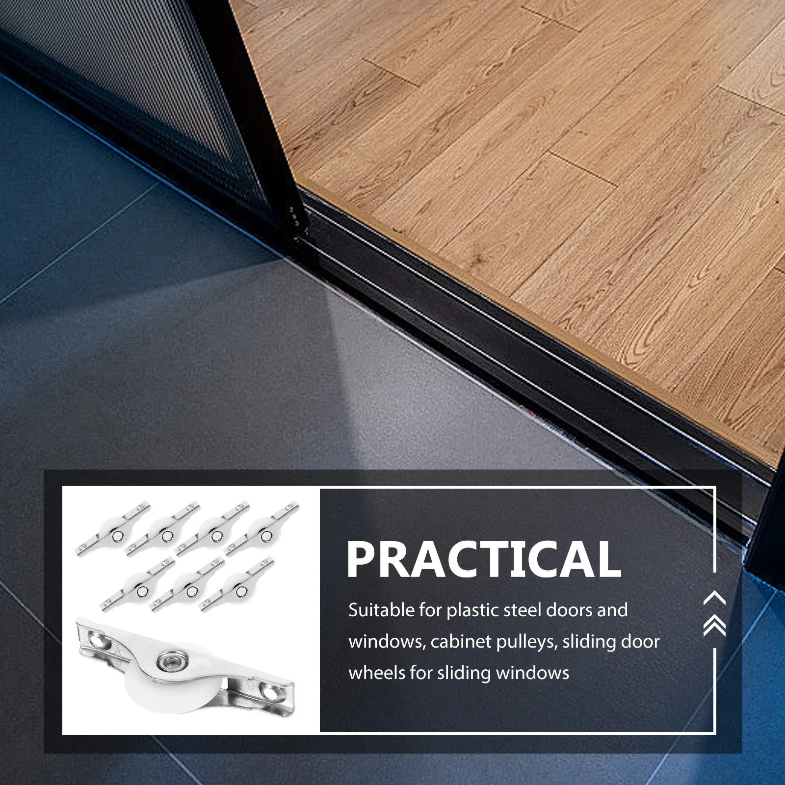 

8pcs Sliding Door Pulley Replacement Heavy Duty Window Track Roller Sliding Door Roller Window Rollers Pulley Wheel Track Wheel