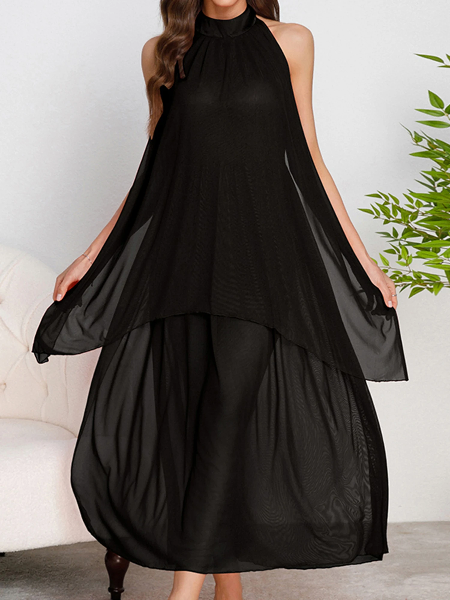 Camisón ligero con ribete de encaje para mujer, con correas ajustables y escote en V para una comodidad en ropa de dormir de verano