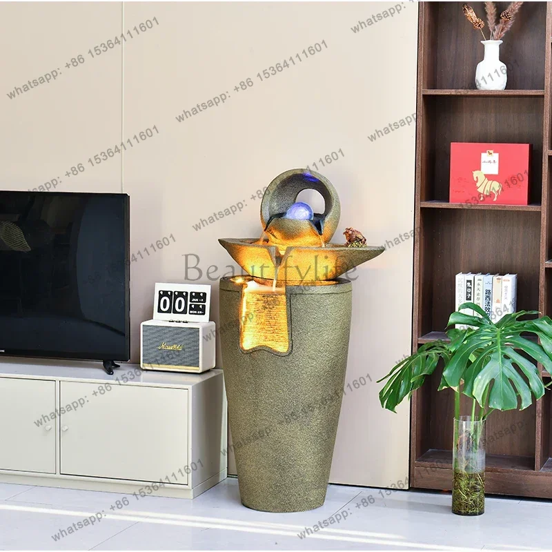 FG feng shui wheel flowing water floor ornament balcony circulating water fountain living room tea room entrance lucky