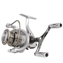 Spinning Fishing Reel 5.2:1 GearRatio 14LB Max Drag Metal Spoo Foldable CNC Double Arm For Freshwater Saltwater carp fishing