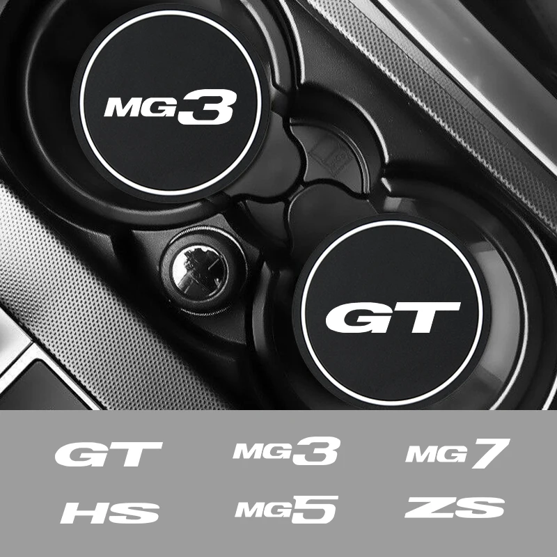 2 قطعة كوستر السيارة كوب ماء زجاجة حامل المضادة للانزلاق وسادة حصيرة هلام السيليكا زجاجة حامل الوسادة ل MG ZS GT HS MG3 MG5 MG7 اكسسوارات