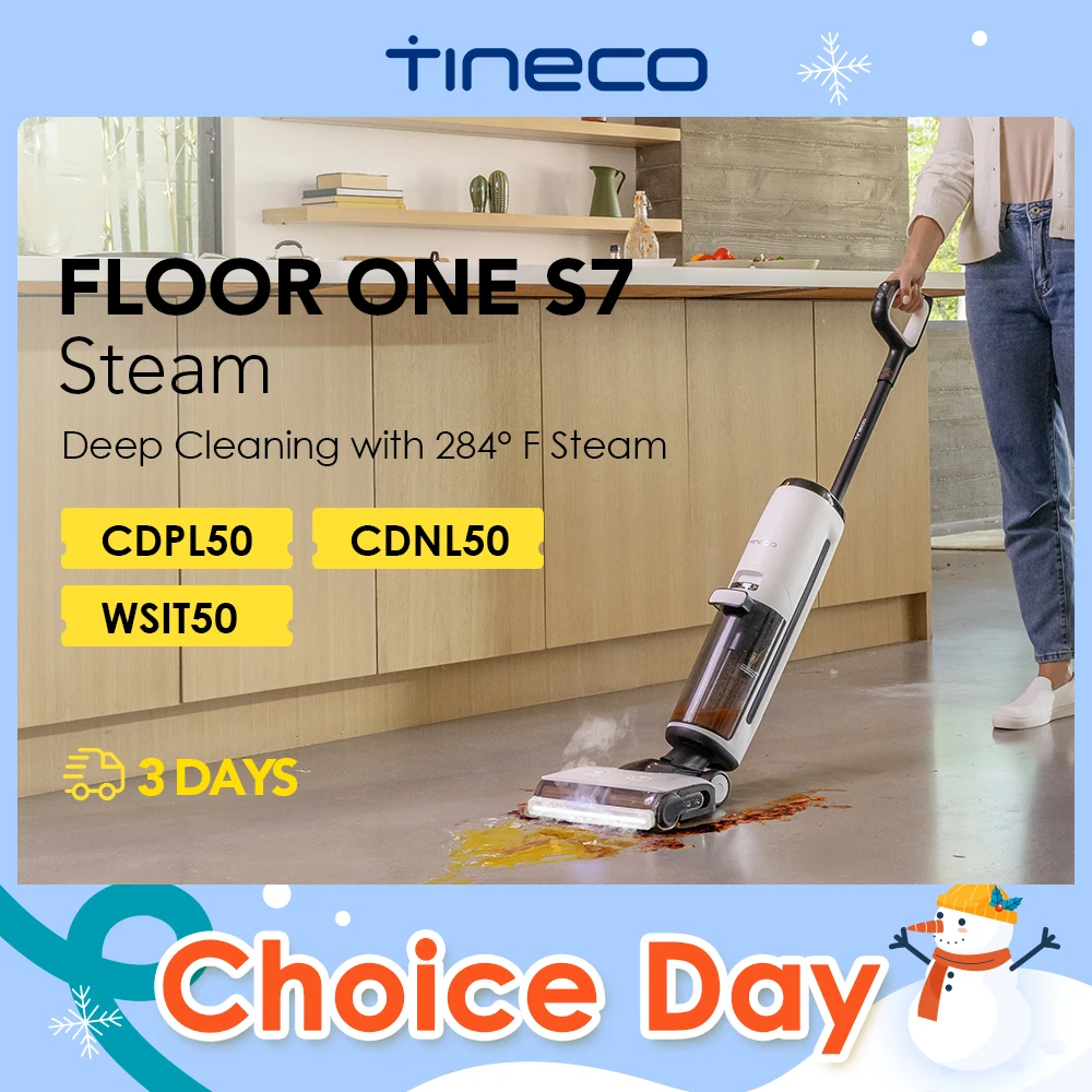 Tineco Floor ONE S7 Steam Cordless Wet Dry Vacuum Steam Mop All-in-One, Floor Washer for Sticky Mess Clean Up on Hard Floors