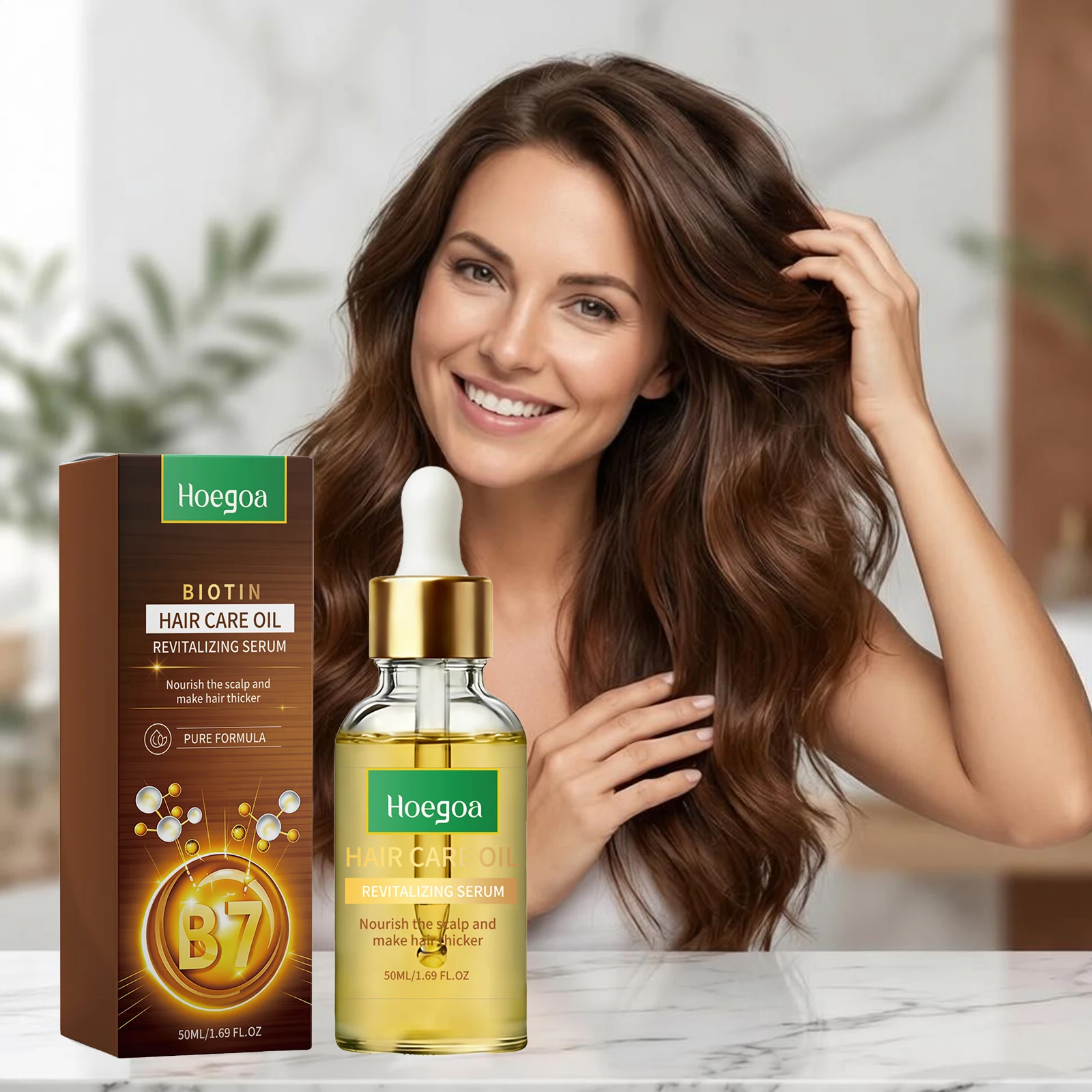 Aceite Esencial de Romero para el Cabello, Engrosador, Fortalecedor, Suavizante, Repara las Puntas Abiertas, Calma el Cuero Cabelludo, Voluminizador, Nutritivo, Sérum Capilar