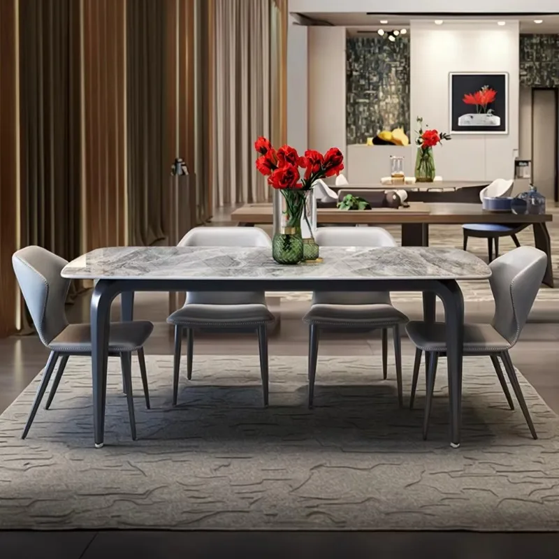 High Quality Living Room Kitchen Modern Dinning Table Set Luxury Sintered Stone Dining Table For 6