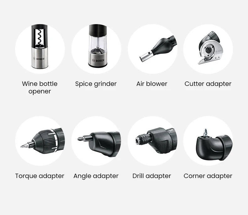 Imagem -02 - Chave de Fenda Elétrica Bosch Ângulo Canto Broca Cortador Adaptador Grupo Acessórios Originais Série Ixo 6